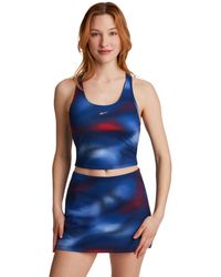 Reebok - Printed Cropped Bra Tank Top - Lyst
