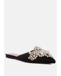 Rag & Co - Astre Pearl Embellished Shimmer Mules - Lyst