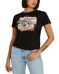 Guess - Graphic Print Short-sleeve Cotton T-shirt - Lyst
