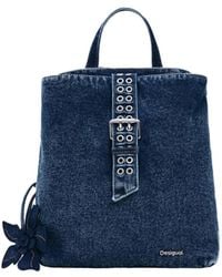 Desigual - Small Denim Floral Backpack - Lyst