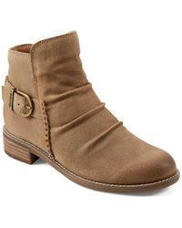 Earth - Naira Round Toe Ruched Casual Booties - Lyst