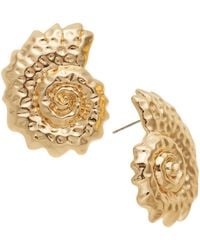 INC International Concepts - Gold-tone Shell Statement Stud Earrings - Lyst