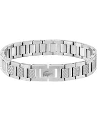 Lacoste - Metropole Silver-tone Stainless Steel Bracelet - Lyst
