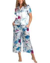 Linea Donatella - 2-pc. Ayanna Cropped Satin Pajamas Set - Lyst