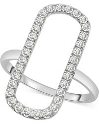 Wrapped in Love - Diamond Open Rectangle Statement Ring (1/2 Ct. T.w. - Lyst