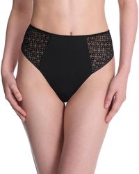 Natori - Harmony High Rise Lace Thong - Lyst