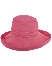 Scala - Cotton Big Brim With Inner Drawstring - Lyst