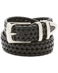 Perry Ellis - Leather Big And Tall Braided Belt - Lyst