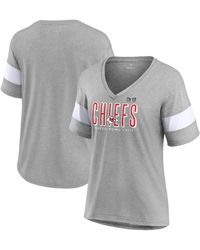 Fanatics - Kansas City Chiefs Super Bowl Lviii Cheer Section Tri-blend V-neck Fashion T-shirt - Lyst