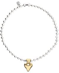 Uno De 50 - Sterling Silver Plated Ball Necklace - Lyst