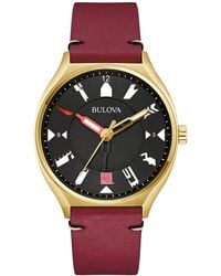 Bulova - Special Edition Frank Lloyd Wright Automatic Leather Strap Watch 40mm - Lyst