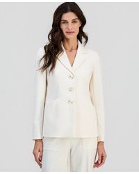 Anne Klein - Structured Stretch Notch-lapel Three-button Blazer - Lyst