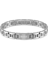 BOSS - Essentials Stainless Steel Bracelet - Lyst