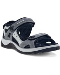 Ecco - Yucatan Nubuck Leather Sandals - Lyst
