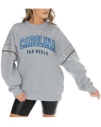 Gameday Couture - North Carolina Tar Heels Competitive Edge Oversized Fleece Pullover Sweatshirt - Lyst