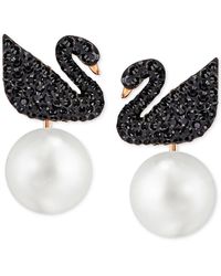 Swarovski - Iconic Swan Pierced Earring Jackets - Lyst