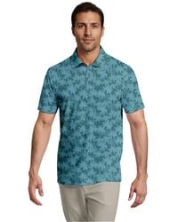 PGA TOUR - All-over Geometric Palm Print Short-sleeve Golf Polo Shirt - Lyst