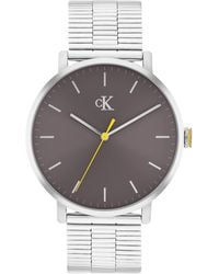 Calvin Klein - Real Tone Stainless Steel Mesh Bracelet Watch - Lyst