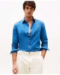 Tommy Hilfiger - Regular-fit Cotton Chambray Shirt - Lyst