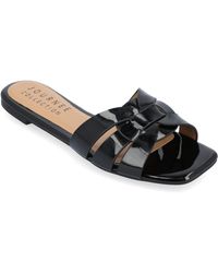 Journee Collection - Arrina Slip On Flat Sandals - Lyst