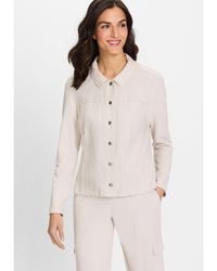 Olsen - Linen Mixed Media Jacket - Lyst