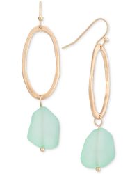 Style & Co. - Open Oval & Color Stone Drop Earrings - Lyst