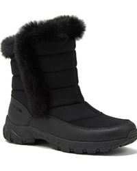 Lands' End - Wide Width Expedition Faux Fur Waterproof Puffer Snow Boots - Lyst