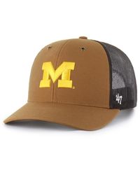 '47 - X Carhartt And Michigan Wolverines Trucker Adjustable Hat - Lyst