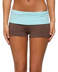 Edikted - Emmey Contrast Foldover Shorts - Lyst
