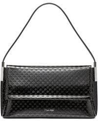 Calvin Klein - Verne Signature Embossed Flap Shoulder Bag - Lyst
