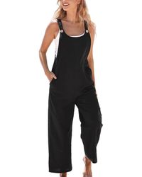 CUPSHE - Raven Tapered Pinafore Jumpsuit - Lyst