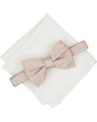 BarIII - Melange Chevron Solid Bow Tie And Pocket Square - Lyst