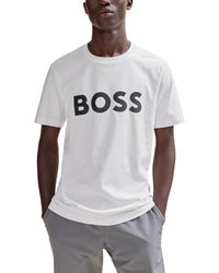 BOSS - Boss By Reflective Hologram Logo T-shirt - Lyst