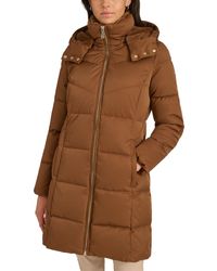 Calvin Klein - Hooded Faux-fur-lined Midi Puffer Coat - Lyst