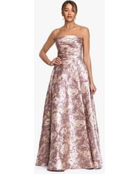 Xscape - Strapless Brocade Ball Gown - Lyst