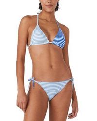 Kate Spade - Striped Triangle Bikini Top String Bikini Bottoms - Lyst
