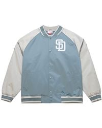 Mitchell & Ness - Mitchell Ness San Diego Padres Thunderstorm Head Coach Lightweight Satin Full-snap Jacket - Lyst
