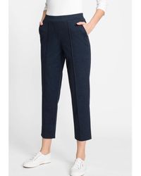 Olsen - Mona Fit Straight Leg Cropped Jersey Pull-on Pant - Lyst