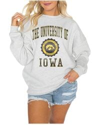 Gameday Couture - Iowa Hawkeyes Good Vibes Premium Fleece Drop Shoulder Pullover Sweatshirt - Lyst