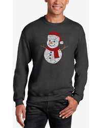 LA Pop Art - Christmas Snowman Word Art Crewneck Sweatshirt - Lyst