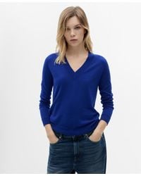 Mango - V-neck Knit Sweater - Lyst