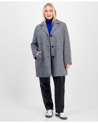 Maralyn & Me - Trendy Plus Size Single-breasted Walker Coat - Lyst