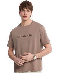 Michael Kors - Short Sleeve Embossed Shadow Logo T-shirt - Lyst
