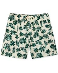 Sunset and Vine - Leaf-print Woven Swim Trunks - Lyst