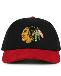 American Needle - Black/red Chicago Blackhawks Burnett Adjustable Hat - Lyst