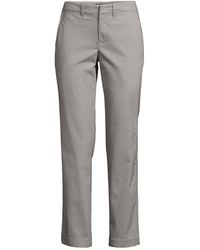 Lands' End - Mid Rise Classic Straight Leg Chino Ankle Pants - Lyst