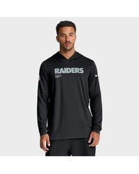 Nike - Las Vegas Raiders Sideline Pure Fury Performance Long Sleeve Hoodie T-shirt - Lyst