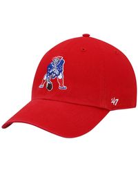 47 Brand '47 Red New England Patriots Clean Up Legacy Adjustable Hat