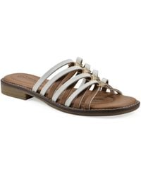 White Mountain - Mazy Slip-on Flat Sandals - Lyst