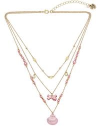 Betsey Johnson - Faux Stone Shell Layered Necklace - Lyst